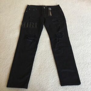 AMIRI Black Ripped Slim Jeans